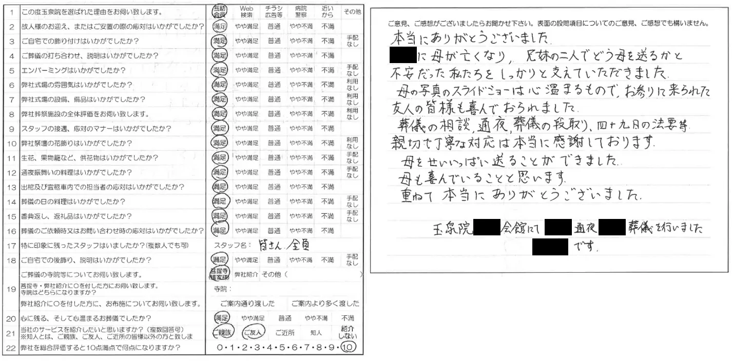 お客様の声