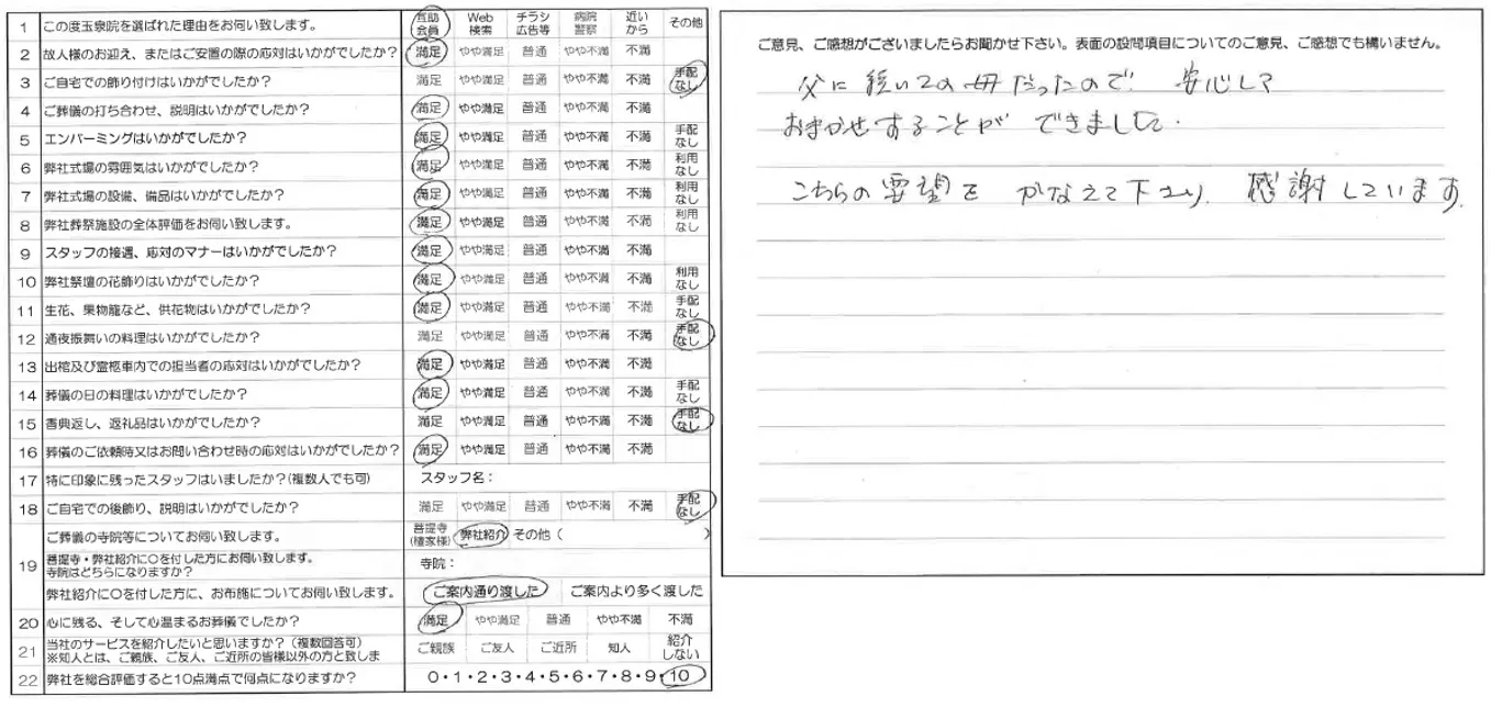 お客様の声